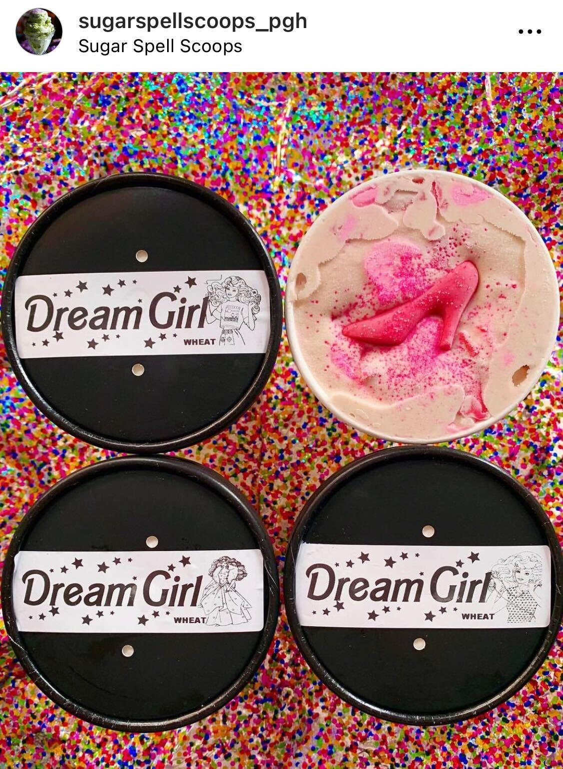 Sugar Spells Scoops’ “Dream Girl” Barbie-themed ice cream.