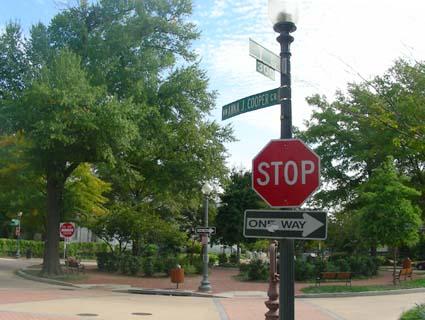 Twitter post by Alan Henney showing his Ford Crown Victoria making a rolling stop.