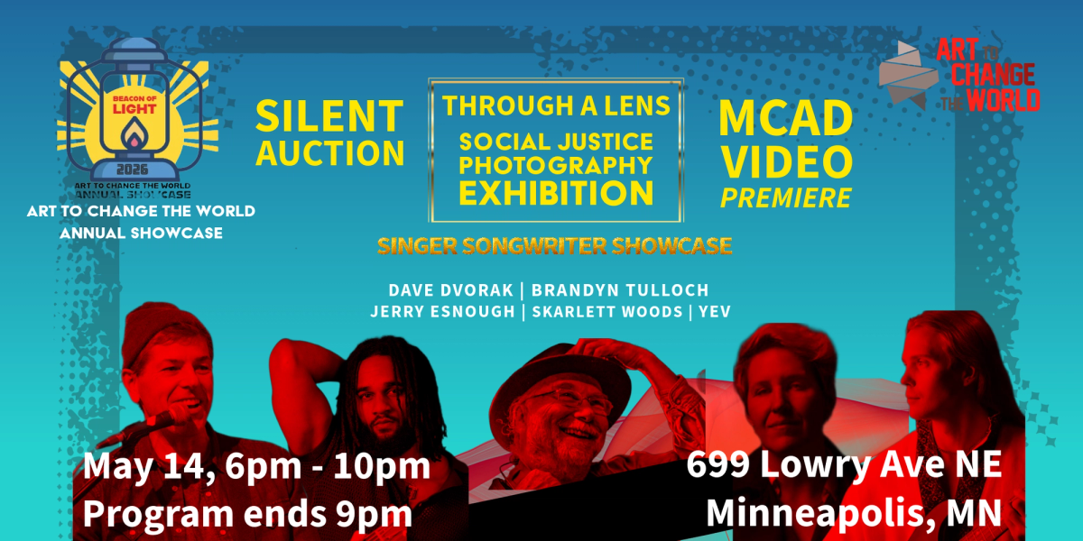 Display ad for Art to Change the World; May 14 6pm - 10pm 