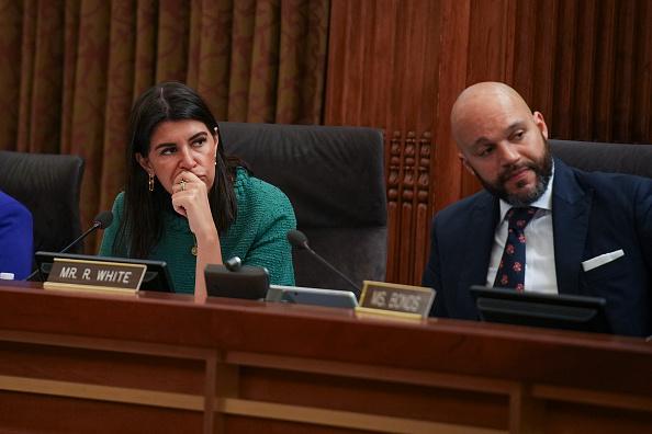 Ward 2 Councilmember Brooke Pinto and At-Large Councilmember Robert C. White, Jr. at the Wilson Building on May 6, 2025. (Jahi Chikwendiu/The Washington Post via Getty Images)