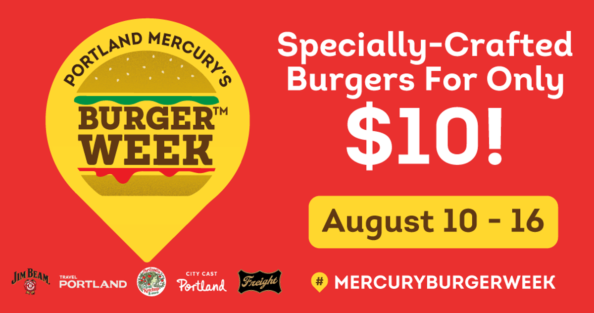 Display ad for Portland Mercury's Burger Week 