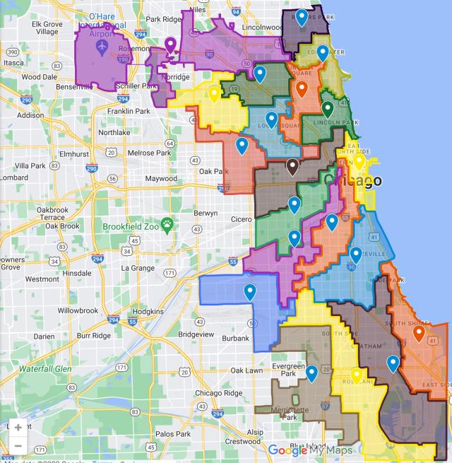 A proposed map of Chicago's elected school board
