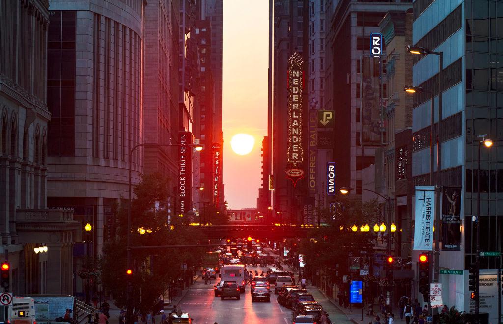 Chicagohenge on Randolph Street in 2019