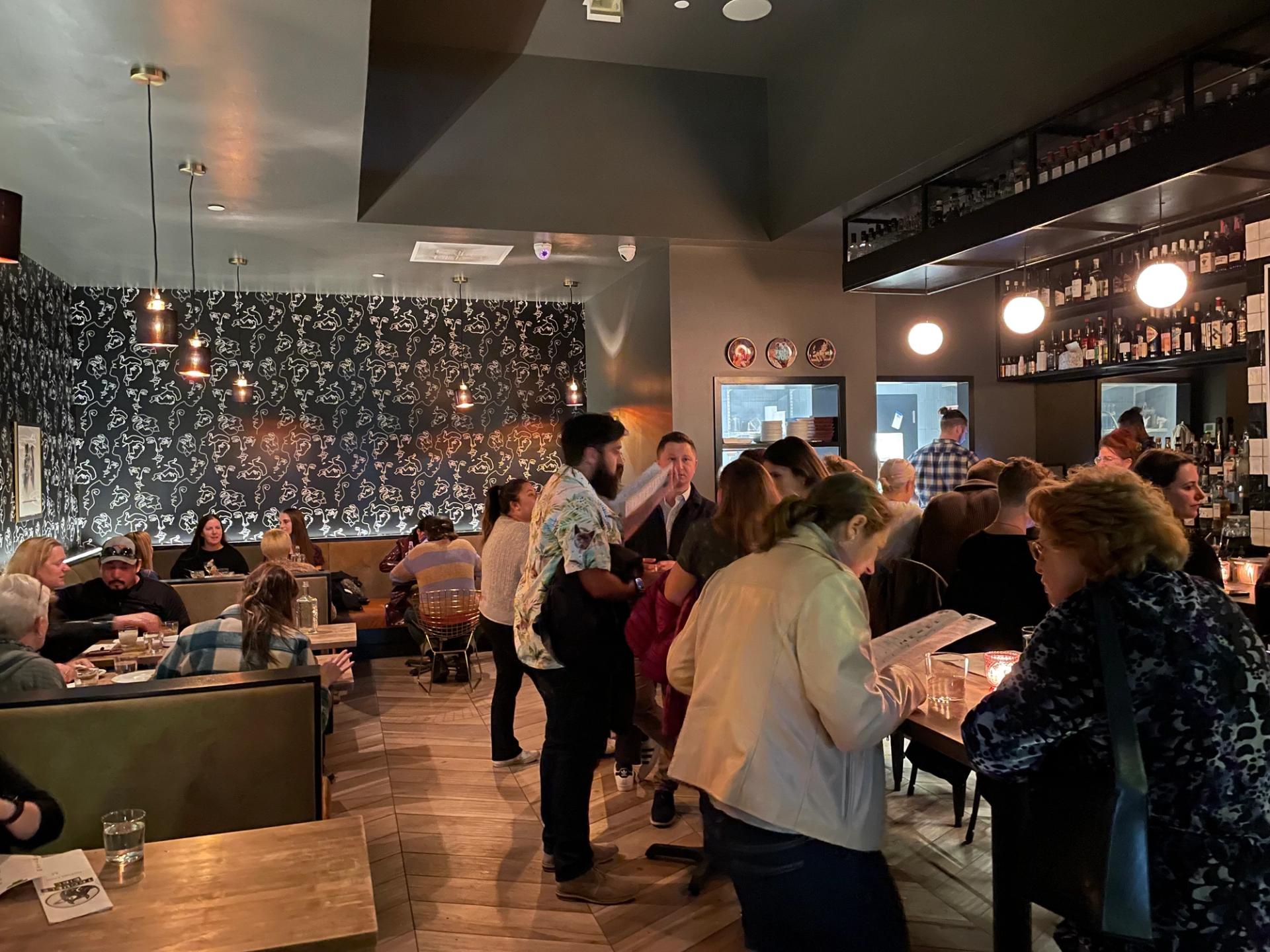 Opening night at Trouble Bird.