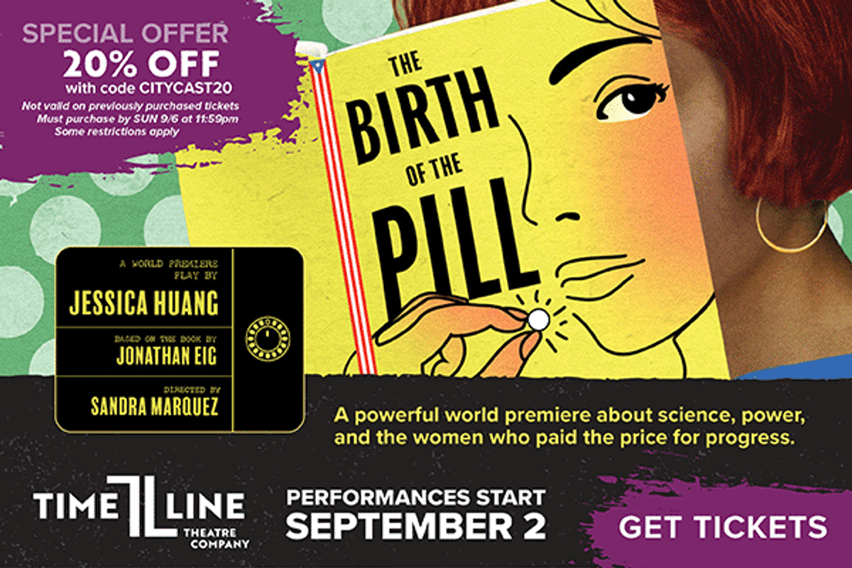 Display Ad: TimeLine Theatre presenting "The Birth of the Pill"