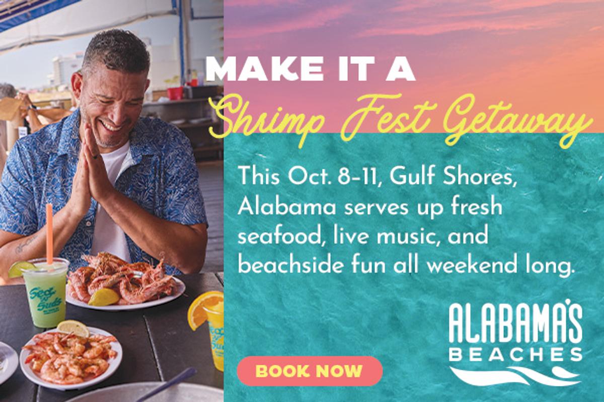 Display Ad: Alabama Beaches Shrimp Fest - Oct 8 - 11