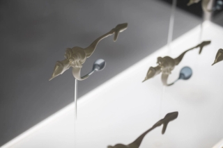 Marguerite Humeau, The Dead, The Dancers, and The Air, A shoal of fish performing a breathing ritual in an attempt to bring their dead back to life, 2022.