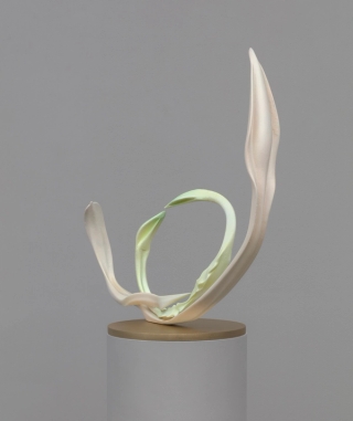 Marguerite Humeau, Yuyi, The desire to feel intensely again, the wish you could see things with a fresh eye. Inspired by the plant Fumaria, that bears the signature of blood vessels and supports blood activation., 2022.