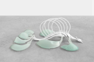 Marguerite Humeau, Waste I - 1, A respiratory tract mutating into industrial waste, 2019.