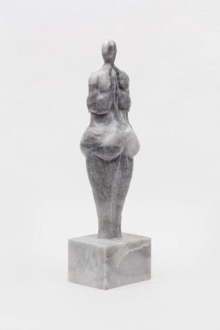 Marguerite Humeau, Black Spirit, A female human of an unknown age has ingested a Tasmanian devil's brain, 2018.