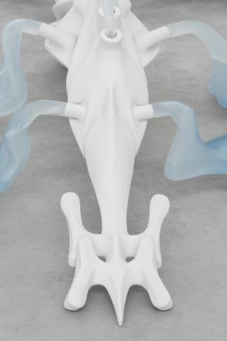 Marguerite Humeau, Waste I - 3, A respiratory tract mutating into industrial waste, 2019.