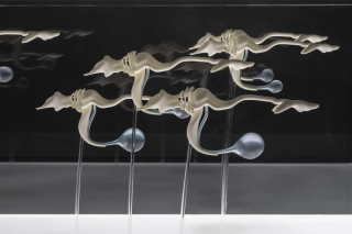 Marguerite Humeau, The Dead, The Dancers, and The Air, A shoal of fish performing a breathing ritual in an attempt to bring their dead back to life, 2022.