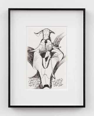 Marguerite Humeau, Venus of Frasassi A 10-year-old female human has ingested a rabbits brain diagram, 2019.