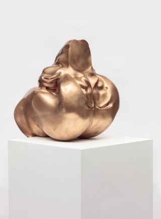 Marguerite Humeau, Seated Lady of Çatalhöyük, A 40-year-old female human has ingested the brain of a hedgehog, 2018.