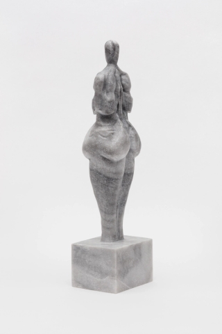 Marguerite Humeau, Black Spirit, A female human of an unknown age has ingested a Tasmanian devil's brain, 2018.