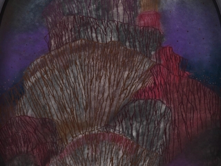 Marguerite Humeau, Ascendant Weft: the intimate resolve to keep rising without confirmation, the kind of becoming that can only happen when darkness removes expectation - leaving you free to ascend for reasons no light will ever reveal., 2025.