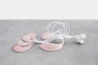Marguerite Humeau, Waste I - 4, A respiratory tract mutating into industrial waste, 2019.