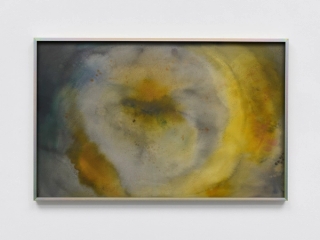 Marguerite Humeau, a circular piece of land as an access to the nets of spacetime IV (sandstorm), 2024.