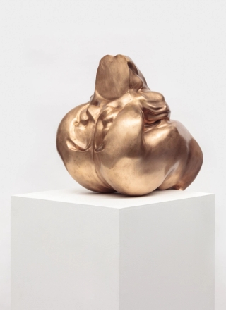Marguerite Humeau, Seated Lady of Çatalhöyük, A 40-year-old female human has ingested the brain of a hedgehog, 2018.