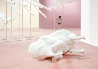 Marguerite Humeau, Bastien, A foetus is getting born, 2016.