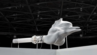 Marguerite Humeau, The Opera of Prehistoric Creatures – Ambulocetus, “Walking Whale”, -50M years ago, 2012.