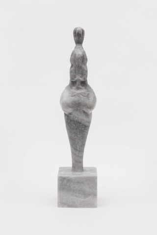 Marguerite Humeau, Black Spirit, A female human of an unknown age has ingested a Tasmanian devil's brain, 2018.