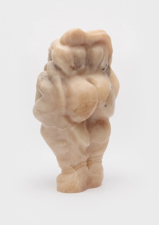Marguerite Humeau, Venus of Hohle Fels, A 70-year-old female human has ingested a sloth's brain, 2018.