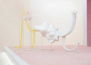 Marguerite Humeau, Félicie, A female engineered to be selfdestructive – it gets drunk with ethanol that comes from a masala fruit, 2016.