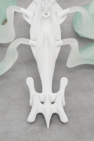 Marguerite Humeau, Waste I - 1, A respiratory tract mutating into industrial waste, 2019.