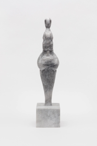Marguerite Humeau, Black Spirit, A female human of an unknown age has ingested a Tasmanian devil's brain, 2018.