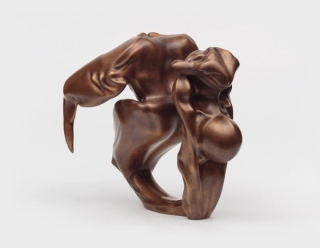Marguerite Humeau, Two-Headed Venus, A 25-year-old pregnant female human and herself as a 90 year-old have ingested a tortoise's brain, 2018.