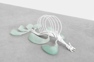 Marguerite Humeau, Waste I - 1, A respiratory tract mutating into industrial waste, 2019.