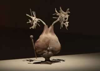 Marguerite Humeau, Venus of Planina, A 37-year-old human female has ingested an Olm's brain, 2024.