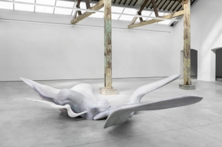 Marguerite Humeau, The Dead, A drifting, dying marine mammal, 2019.