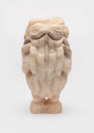 Marguerite Humeau, Venus of Hohle Fels, A 70-year-old female human has ingested a sloth's brain, 2018.