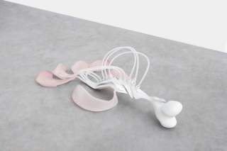 Marguerite Humeau, Waste I - 4, A respiratory tract mutating into industrial waste, 2019.