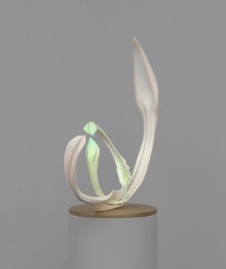 Marguerite Humeau, Yuyi, The desire to feel intensely again, the wish you could see things with a fresh eye. Inspired by the plant Fumaria, that bears the signature of blood vessels and supports blood activation., 2022.