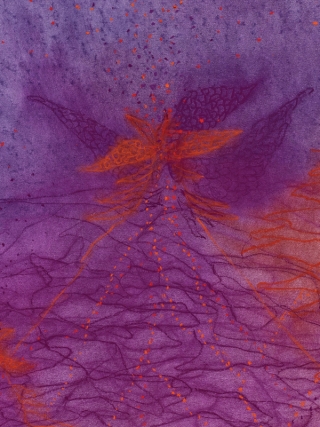 Marguerite Humeau, Where The Holder of Wasp Venom was born (study for meys), 2023.
