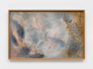 Marguerite Humeau, Ghost map V, Past rain, future droughts, present drought, past winds, ancient storms, predictions from the sky. Dark sky and shiny stars., 2022.