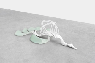 Marguerite Humeau, Waste I - 2, A respiratory tract mutating into industrial waste, 2019.
