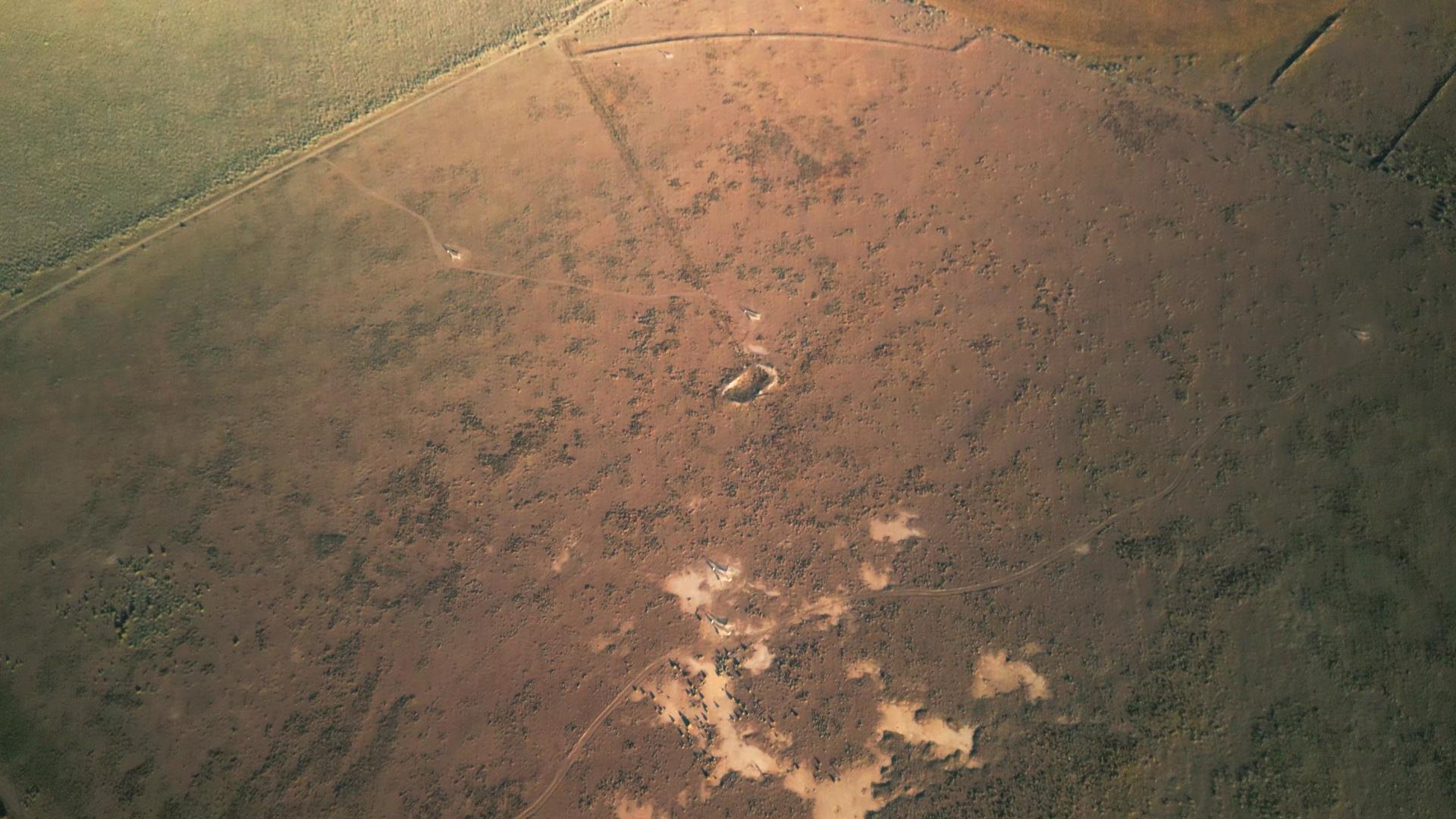 Marguerite Humeau, Orisons, 2023. Drone imagery.