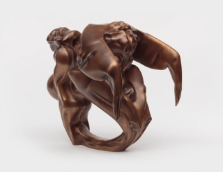 Marguerite Humeau, Two-Headed Venus, A 25-year-old pregnant female human and herself as a 90 year-old have ingested a tortoise's brain, 2018.