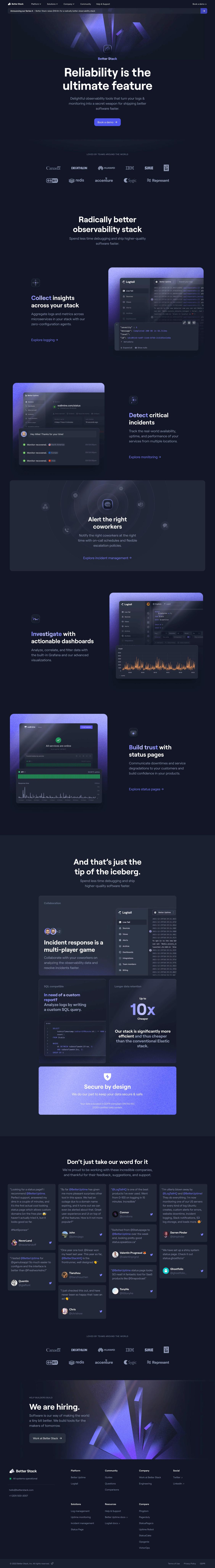Better Stack - Web Design Inspiration — Web3Inspiration