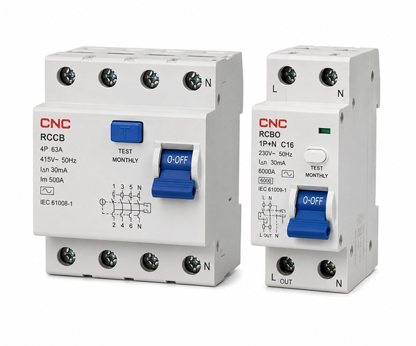 Residual Current Circuit Breakers (RCCB / RCBO)