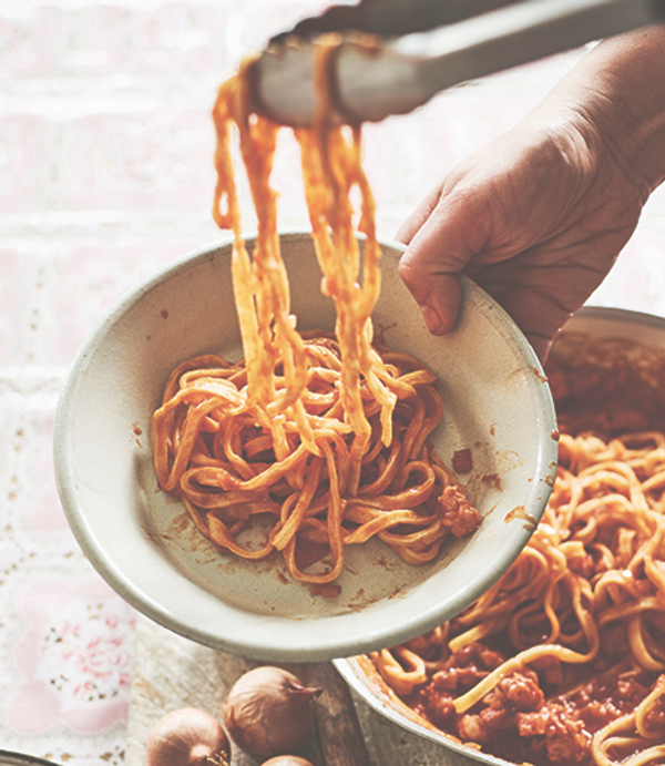 Curzul with sugo di scalogno