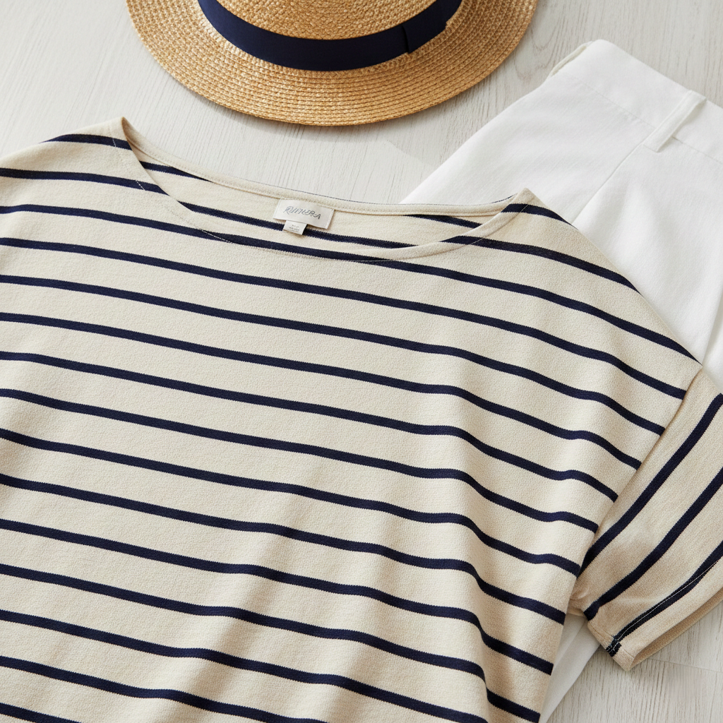 BRETON STRIPE BOATNECK TEE
