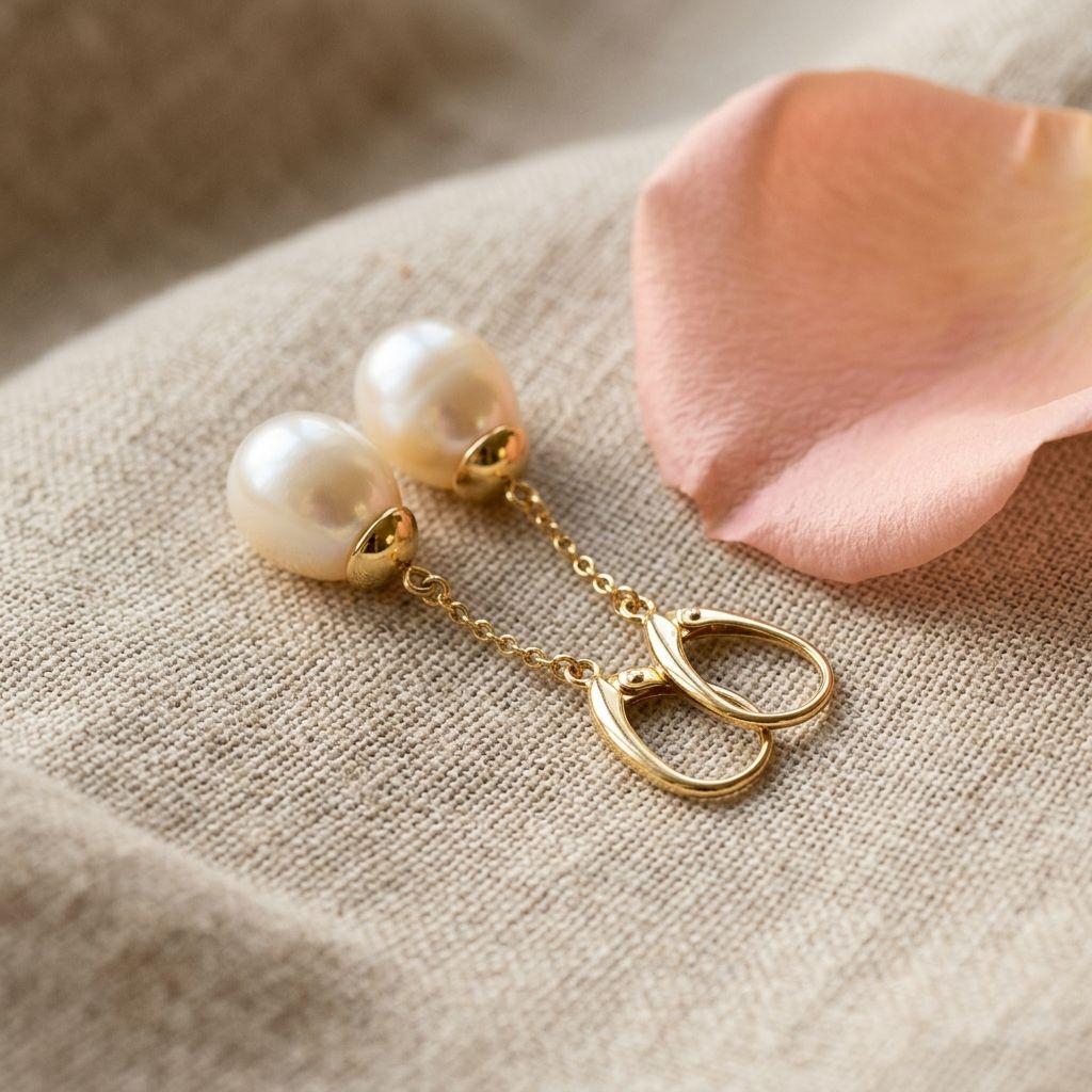 Pearl Drop Earrings - Image 3