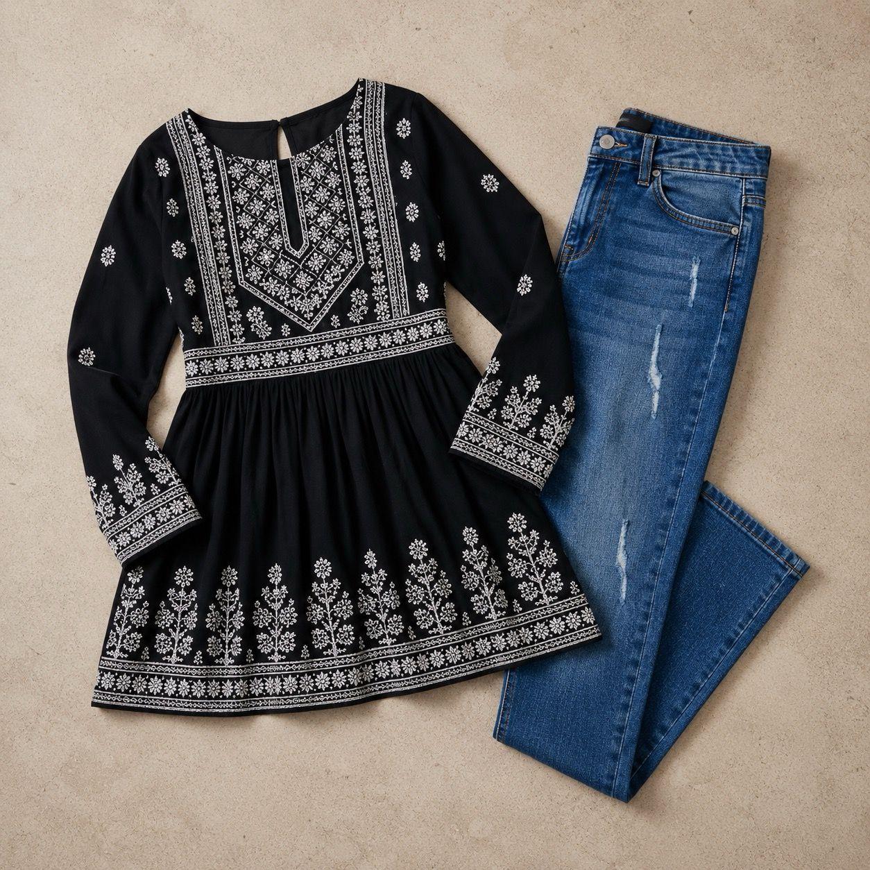 Embroidered Ethnic Tunic - Image 2
