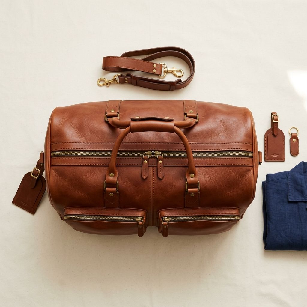 The Voyager Leather Duffel