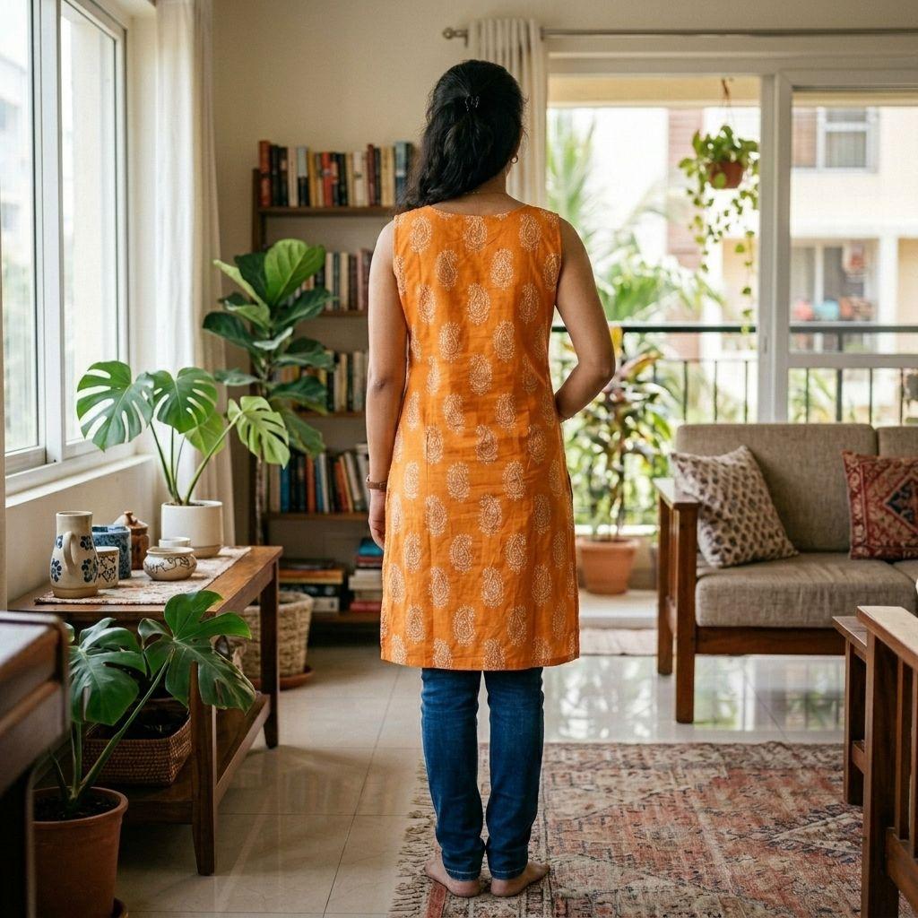 Orange Paisley Tunic - Image 3